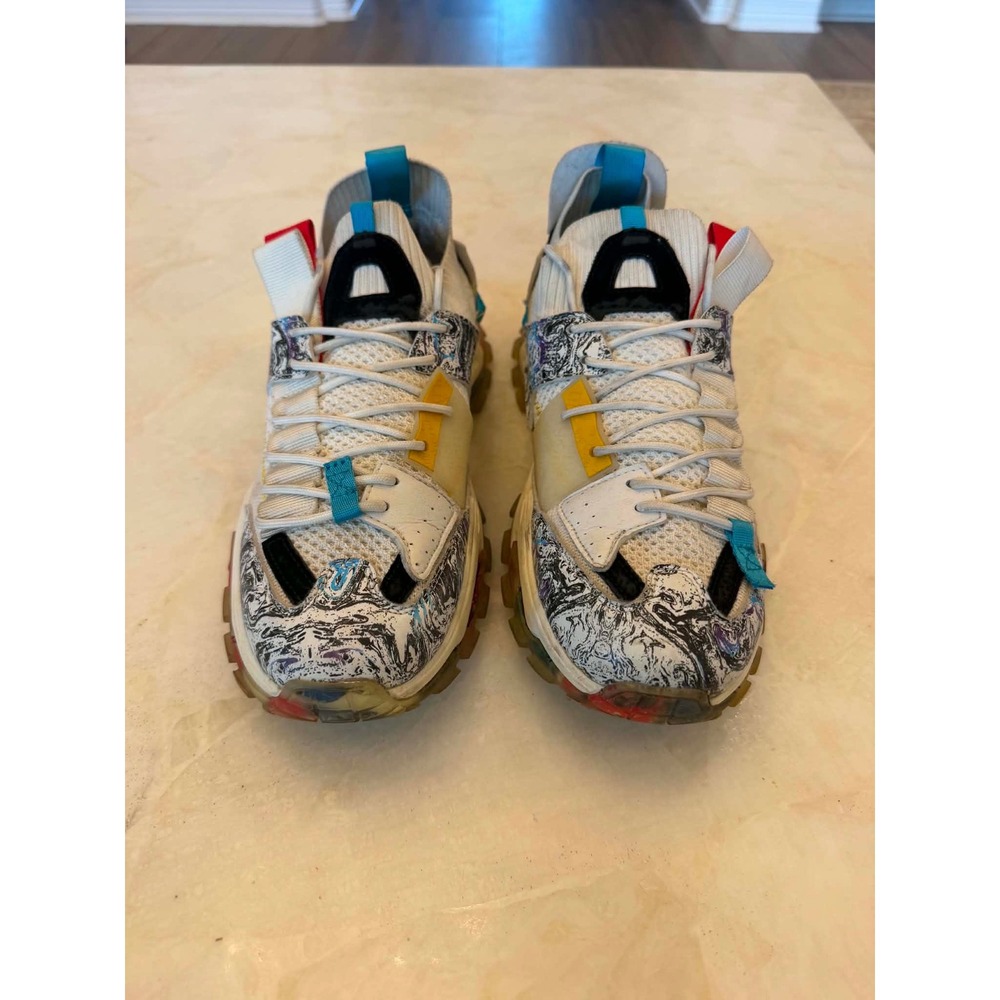 Mens Multi Color Graphic Print Chunky Sneakers Mesh Streetwear Trainers 10.5